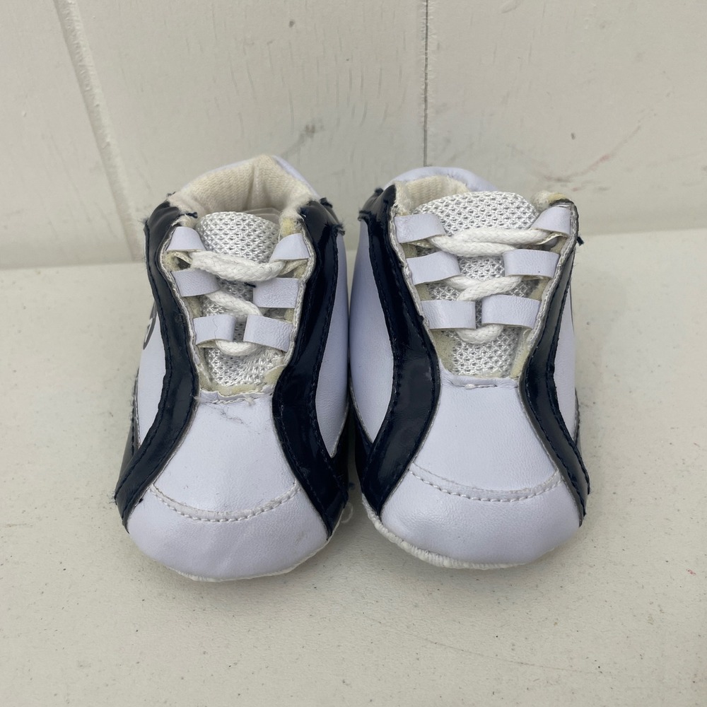 Fila Grant Hill 2 Retro Infant Crib Shoes White Navy 0-6 Months Toddler - Picture 3 of 8